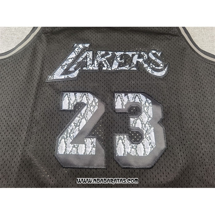 Camiseta Los Angeles Lakers LeBron James #23 Swingman Mitchell & Ness 2018-19 Negro
